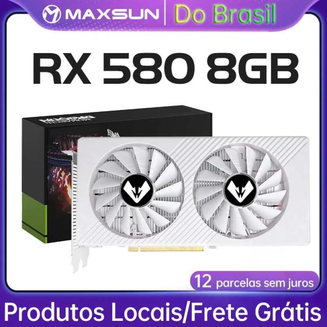 MAXSUN Radeon RX580 8GB GDDR5 Placa de Vídeo para Jogos