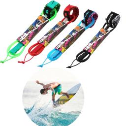 Surfing Pé Leash, Corda Surf Leg, Swivels inoxidáveis, Longboard Pé, TPU, 7mm de espessura, 6ft, 8ft - Image 2