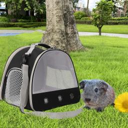 Portador portátil para cobaia, hamster claro, gaiola de transporte, réptil Travel Bag, pequeno animal de estimação, coelho, barbudo, dragão, ao ar livre - Image 4