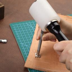 Ferramentas De Escultura De Couro De Aço Inoxidável, Kit De Estampagem De Couro, Martelo De Borracha, Fabricação De Sela De Trabalho, Artesanato - Image 5