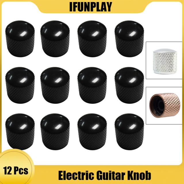 Botões de Metal para Controle de Som de Guitarra - 12 Peças para Volume de Guitarras Elétricas e Baixos por Atacado