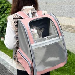 Mochila de lona respirável Pet, gato portátil Bag, Viagem ao ar livre saco de transporte para gatos e cachorro, Pet transportando suprimentos - Image 2