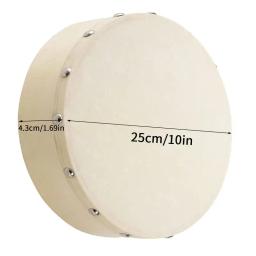 Tambor de mão com baqueta para crianças, instrumento musical educacional precoce, brinquedos de percussão para bebê, 8in, 10in - Image 5