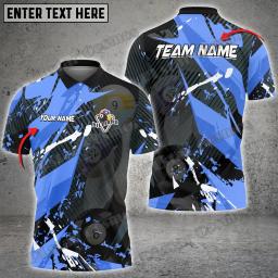 Camisa Polo de Bilhar masculina, Polo Casual Unisex, Pintura Colorida, Nome Personalizado, 3D Estampado Em Todo o Tamanho, Verão, WK169 - Image 1