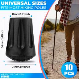 1-10Pc Pontas de Bastão de Caminhada Pontas de Borracha Antiderrapantes para Bastões de Caminhada Protetores de Ponta de Bastão de Caminhada Duráveis ​​Acessórios para Bastão de Caminhada - Image 6