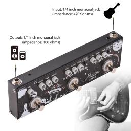 Pedal multiefeitos de guitarra 3 em 1, atraso/verbo oceano/distorção, concha de liga de alumínio com função True Bypass, acessórios de guitarra - Image 1