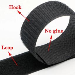 150mm de largura não-adesivo gancho e laço prendedor fita costura-nos ganchos não-adesivo fita mágica diy preto & branco - Image 4