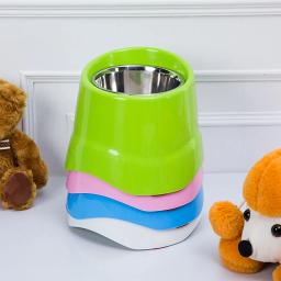 Tigela de comida de aço inoxidável de topo alto, tigela de cachorro de pés altos, pequena e média, adequada para animais altos, 1pc - Image 1