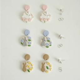 Moldes para Forma de Animais para Jóias, Wagashi, Brincos, Biscoito, Cortadores de Argila, Pássaro, Coelho, Gato, Brinco DIY, Pingente, Ferramentas de Argila - Image 5
