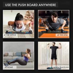 Conjunto de placa push-up multifuncional portátil com alças, equipamento fitness dobrável para treinamento de peito, abdômen, braços e costas - Image 5