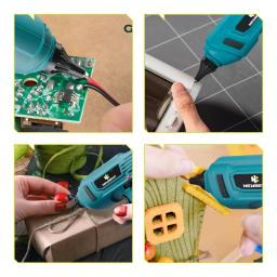 NEWBENY-Pistola de Cola Hot Melt sem fio, 280 °C, portátil, recarregável, 10 unid, 11mm Bastões de cola, DIY Repair Tool for Makita 18V Battery - Image 6