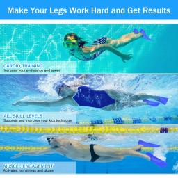 Nadadeiras de mergulho profissional para homens e mulheres, nadadeiras de treinamento de natação, barbatanas curtas de natação, Kids Flippers Equipment Set - Image 6