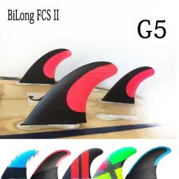 BiLong FCS II Thruster Prancha Fins, G5 Fiberglass Honeycomb, Fibra De Carbono, Tamanho M, Quilhas Surf Fin, Prancha Elétrica, 3Pcs Set - Image 3