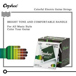 Orphee, conjunto de cordas para guitarra elétrica, super leve de liga de níquel com cores 009-042, conjunto de cordas elétricas para guitarra 1st-6th - Image 2
