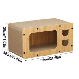 Casa De Raspador De Gato De Papelão Resistente Ao Desgaste De Alta Resistência, Caixa De Raspador Interior - Image 6