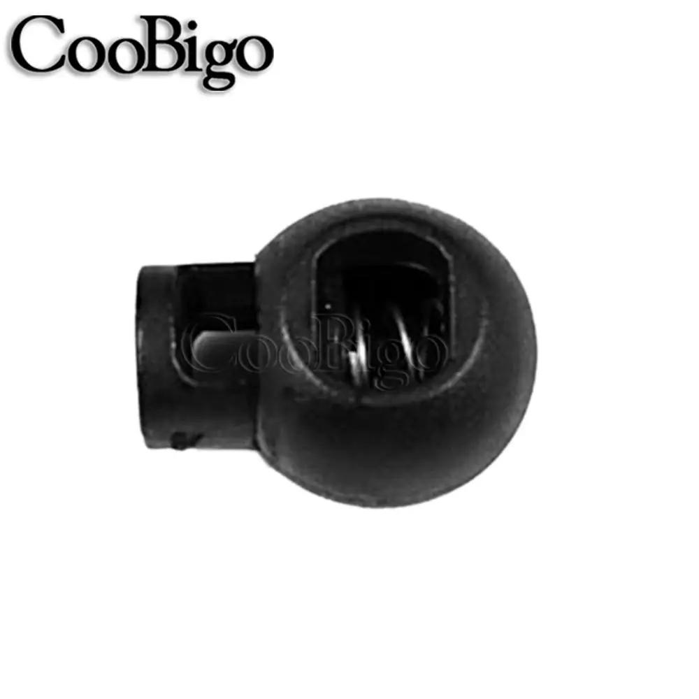100 pçs plástico primavera cabo bloqueio rolha bola redonda alternar clipe diy roupas esportivas cadarço roupas cordão mochila corda acessórios - Image 1