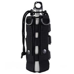 Atualizado Outdoor Molle Water Bottle Pouch Bag, Travel Caminhadas Drawstring Water Bottle Holder, Kettle Carrier Bag - Image 3