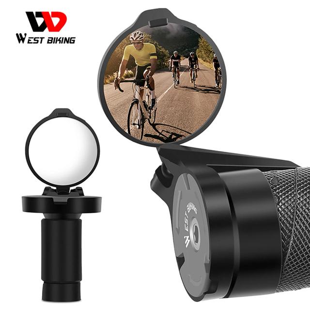 Espelho Retrovisor Convexo para Bicicleta West Biking - Guiador Ajustável 360° para Ciclismo MTB e Road Bike