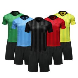 Camisa uniforme personalizada do árbitro do futebol dos homens ajusta a cor múltipla camisa opcional do árbitro do futebol do juiz respirável - Image 6
