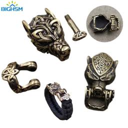 Diy acessórios para tecido pulseira tecelagem paracord multifunction fivela final de bronze fechos conectar acessórios ao ar livre pequena ferramenta - Image 1