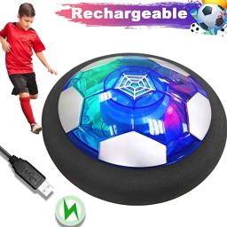 Bola de futebol elétrica Hover com projetor de luz LED Brinquedos suspensos de futebol Almofada de ar deslizante Espuma flutuante Presente infantil - Image 1