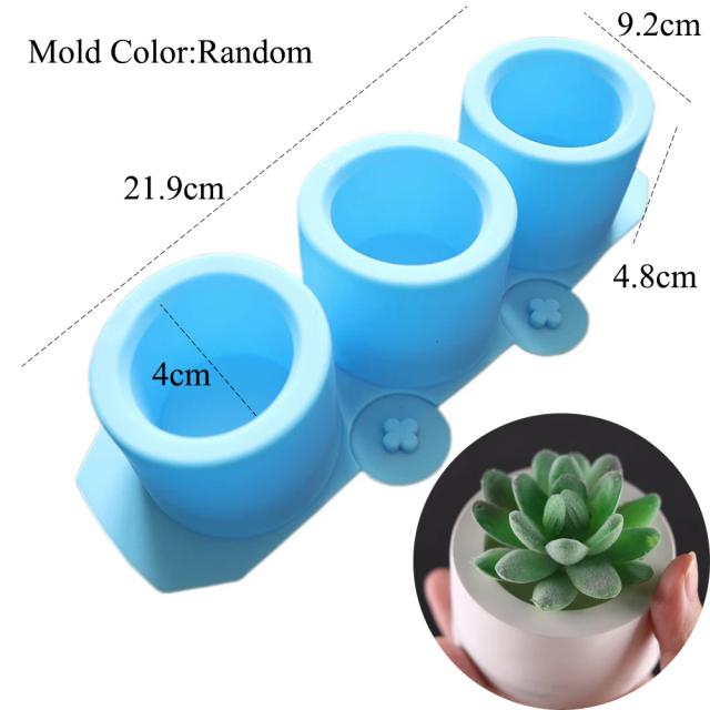 Moldes de Silicone Versáteis para Vasos em Gesso, Epóxi e Concreto - Ideal para DIY em Jardinagem e Decoração Artesanal