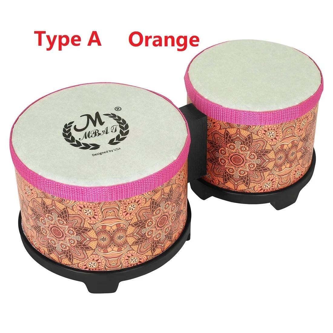 Sheepskin Head Bongos tambor para crianças e adultos, instrumentos de percussão, Rhythm Club, tambor conjunto, 5 6 10" - Image 1