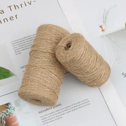 Fio de juta natural para artesanato DIY, empacotamento durável, corda de embalagem artesanal, corda fina, artesanato, 100m - Image 1