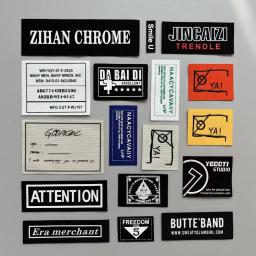 Patches de tecido macio com letras impressas, adesivos coloridos na moda, costura em Applique, decoração artesanal de vestuário DIY, 14 pçs/lote - Image 1