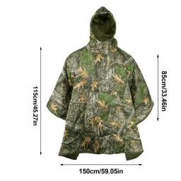 Saco de dormir de manto militar masculino, caminhadas de pesca ao ar livre móvel, casaco quente portátil multiuso, poncho de chuva - Image 6