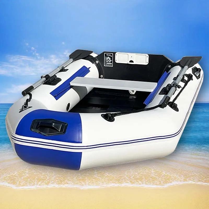 Barco de carga solar marinho super resistente, barco inflável de caiaque com piso de ripas para pesca, lago, piscina, rio, mar, entretenimento - Image 1