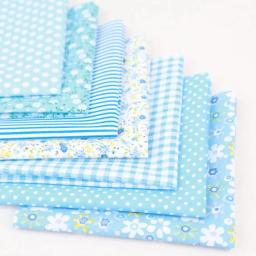 Folhas quadradas de tecido acolchoado, 7 peças, 25x25cm, pacote de tecido artesanal de algodão, patchwork para costura diy, scrapbooking, padrão de pontos acolchoados - Image 3