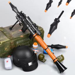 3-6 anos de idade crianças bazuca lançador brinquedo simulação rpg argamassa com arma de brinquedo manual adequado para presente de aniversário festa de halloween - Image 2