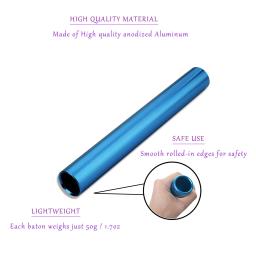 Alumínio Relay Batons Training Tool, Atletismo, Corrida de Corrida, Match Game, Sport Tool, Azul, 4 pcs - Image 3