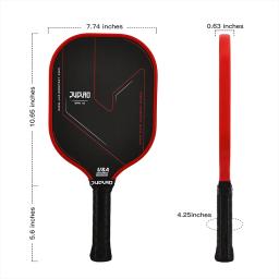 JUCIAO-Pickleball Paddle com Borda De Espuma, Unibody Termoformado T700, Fibra De Carbono Cru, USAPA Aprovado, Spin Textured Surface - Image 6