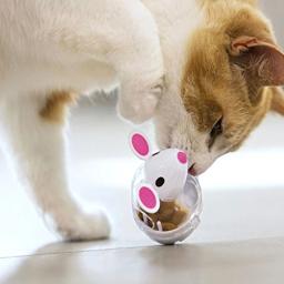 Alimentador interativo do copo do alimento para o gato, Alimentação lenta, Pet Toy Supplies, Bola pequena bonito do rato - Image 1