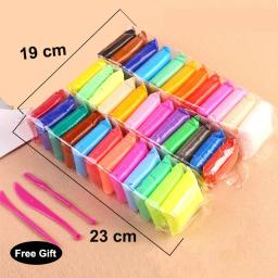 Brinquedo de argila para modelagem colorida para crianças, Plasticina super leve, polímero seco ao ar, brinquedo educativo de lodo, 36 cores - Image 4