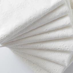Tecido de renda de algodão branco feminino, fazendo saias, tecido vestido de casamento, DIY, pano oco, verão, 130x50cm - Image 1