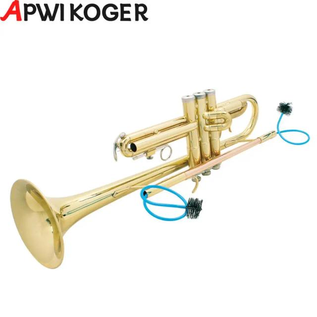Kit Completo de Limpeza para Trompete - Manutenção de Instrumentos de Sopro com Bocal, Válvula e Escova de Cobra