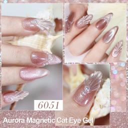 Arte Clavo-Aurora Magnetic Gel Esmalte, Olho de Gato, Colorido, Brilhante, Semi Permanente, Gel para Nails Art, Verniz, 10ml - Image 3