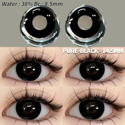 AMARA 2pcs Cosplay Lentes de Contato Coloridas Lentes de Contato Branco Louco Anime Lentes de Olho Preto Halloween Beleza Lente de Maquiagem - Image 6