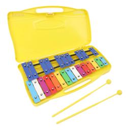 Xilofone de alumínio com caixa amarela para escola, chaves metálicas, resistente ao desgaste, excelente qualidade de instalação, bom acabamento - Image 4