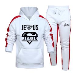 Conjunto de treino de duas peças masculinas, moletom esportivo confortável, roupas esportivas de jogging, capuz, moda, vendas quentes - Image 1