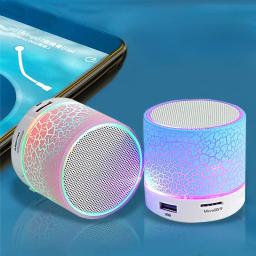 Mini alto-falante sem fio compatível com bluetooth, subwoofer dazzle crackle, luz de 7 cores, mini alto-falante portátil pequeno - Image 1