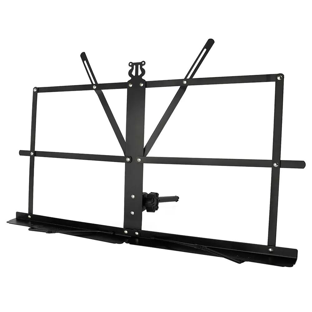 Foldable Music Sheet Tripod Stand, Suporte de aço inoxidável Desktop Music, Suporte ajustável com saco, Acessórios para instrumentos musicais - Image 1