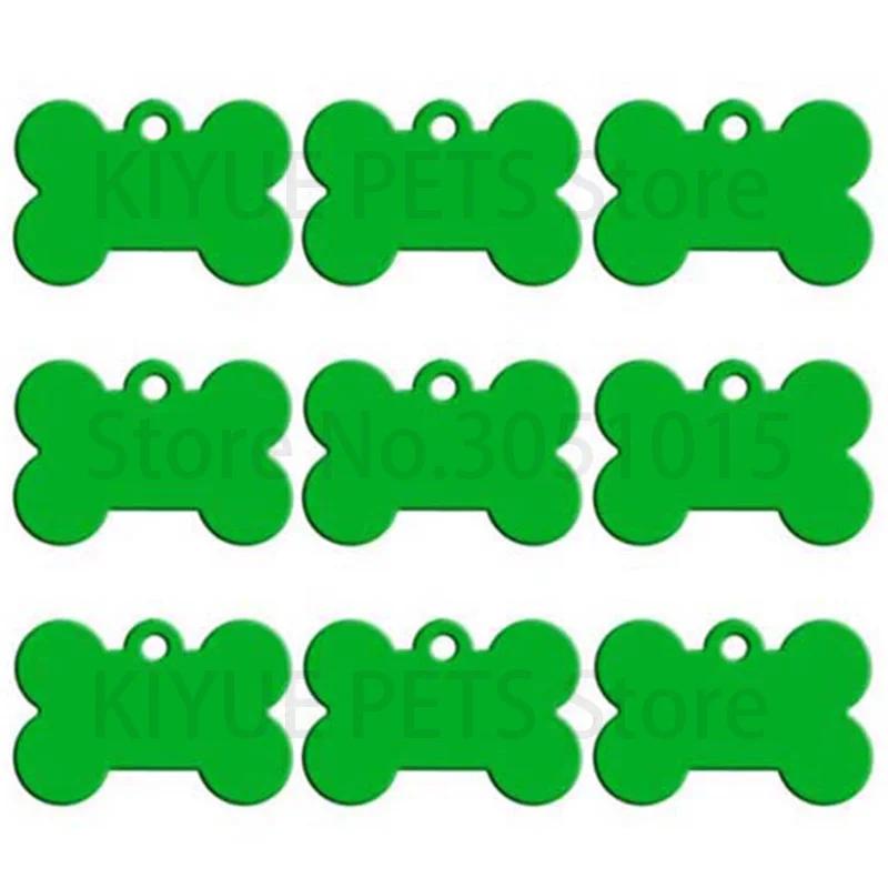 Clássico osso Dog ID Tag, personalizado Anti-Lost placa de identificação personalizada, Cat Collar Pet Pendant, colar de corrente, atacado, 20pcs - Image 1