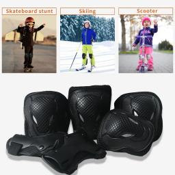 6 pçs/set cotovelo joelheiras patinação protetor skate bicicleta esportes equipamentos de proteção equitação rolo guarda pulso crianças adultos bmx - Image 2