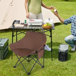 Cadeira de acampamento dobrável com bolso lateral, 600D Oxford Outdoor cadeira portátil, cadeira de viagem estável, fezes de praia, piquenique portátil - Image 3