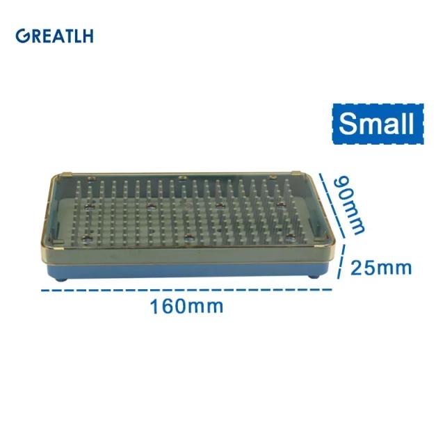 Caixa de Desinfecção Médica em Silicone para Instrumentos Odontológicos e Oftálmicos - Tamanhos S, M e L