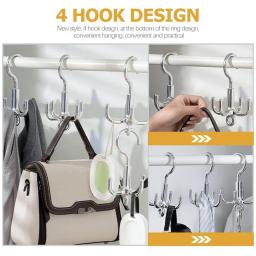 1/2 pçs multifuncional rotativo roupas gancho perfurador livre 4 garras rotação cabide cinto organizador cachecol rack de armazenamento guarda-roupa - Image 5